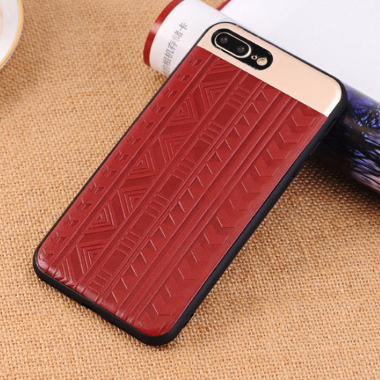 For iPhone 8 Plus & 7 Plus Tyre Track Pattern Protective Back Cover Case