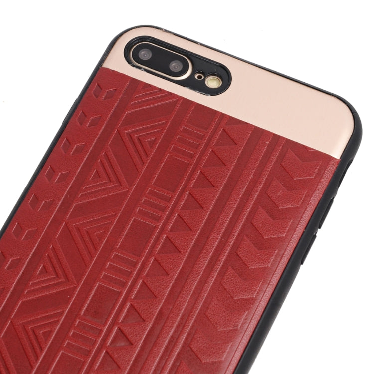 For iPhone 8 Plus & 7 Plus Tyre Track Pattern Protective Back Cover Case