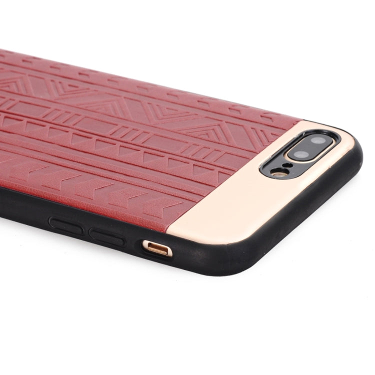 For iPhone 8 Plus & 7 Plus Tyre Track Pattern Protective Back Cover Case