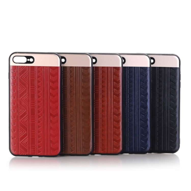 For iPhone 8 Plus & 7 Plus Tyre Track Pattern Protective Back Cover Case