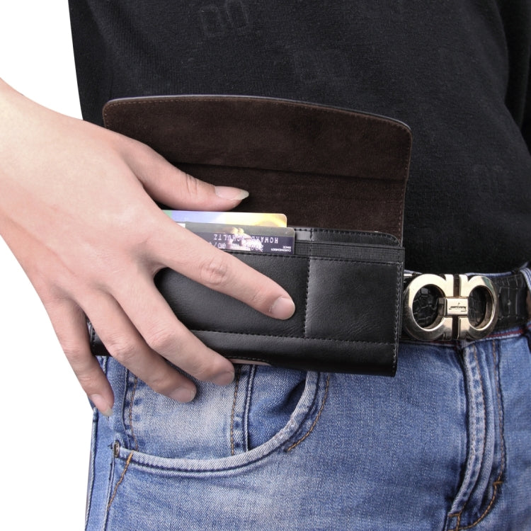 5.5-5.7 inch A1 Universal PU Tabby Texture Cross Section Plug-in Card Waist Bag, For iPhone, Samsung, Sony, Huawei, Meizu, Lenovo, ASUS, Oneplus, Xiaomi, Cubot, Ulefone, Letv, DOOGEE, Vkworld, and other