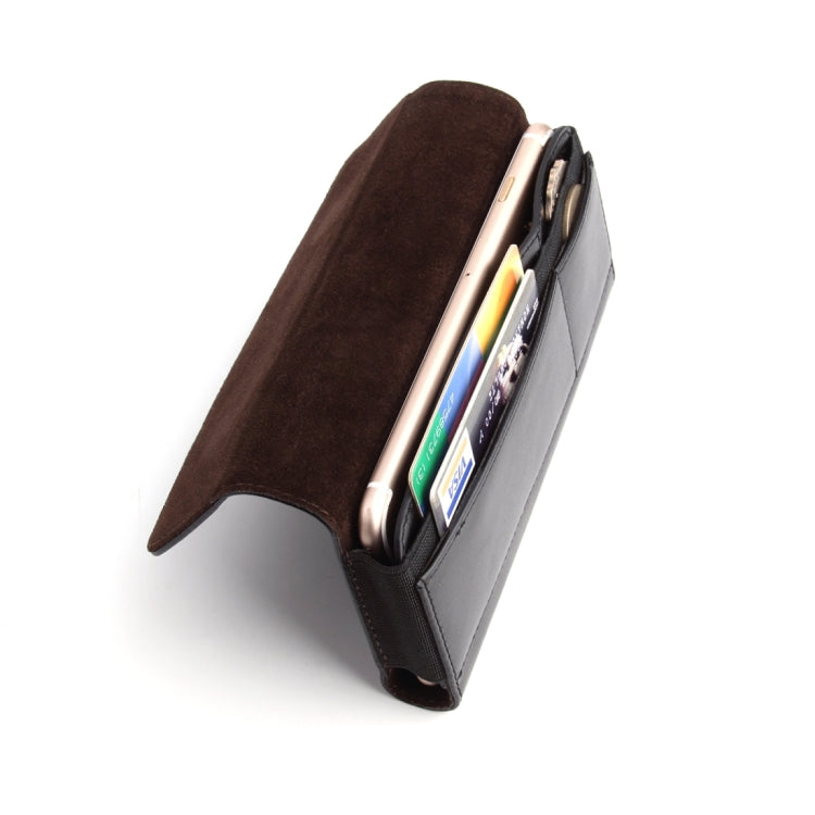 5.5-5.7 inch A1 Universal PU Tabby Texture Cross Section Plug-in Card Waist Bag, For iPhone, Samsung, Sony, Huawei, Meizu, Lenovo, ASUS, Oneplus, Xiaomi, Cubot, Ulefone, Letv, DOOGEE, Vkworld, and other