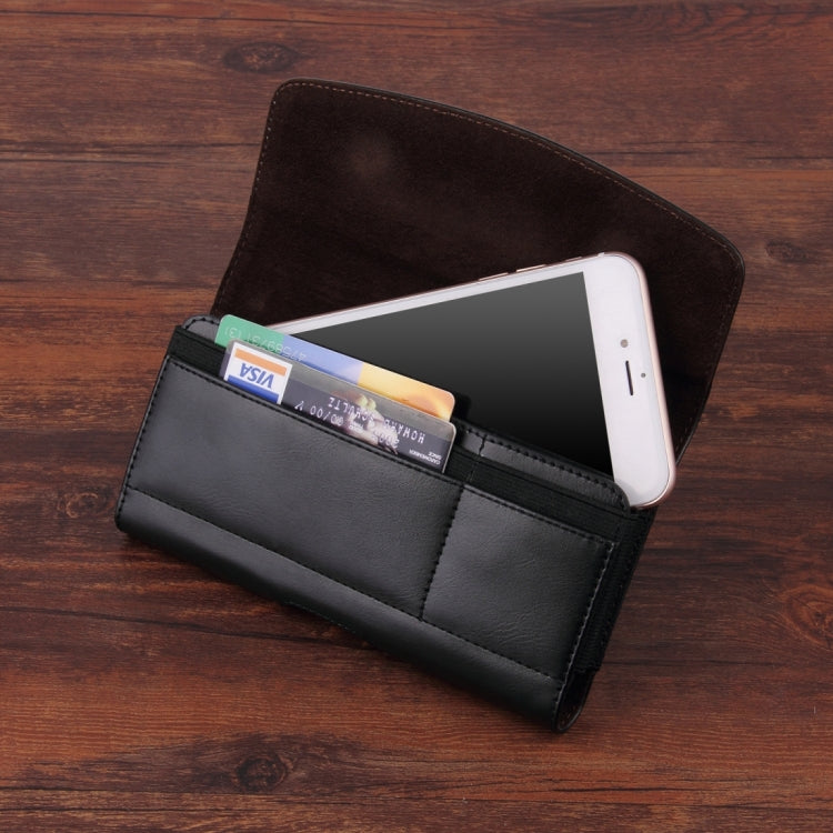 6-6.3 inch A1 Universal PU Tabby Texture Cross Section Plug-in Card Waist Bag, For iPhone, Samsung, Sony, Huawei, Meizu, Lenovo, ASUS, Oneplus, Xiaomi, Cubot, Ulefone, Letv, DOOGEE, Vkworld, and other