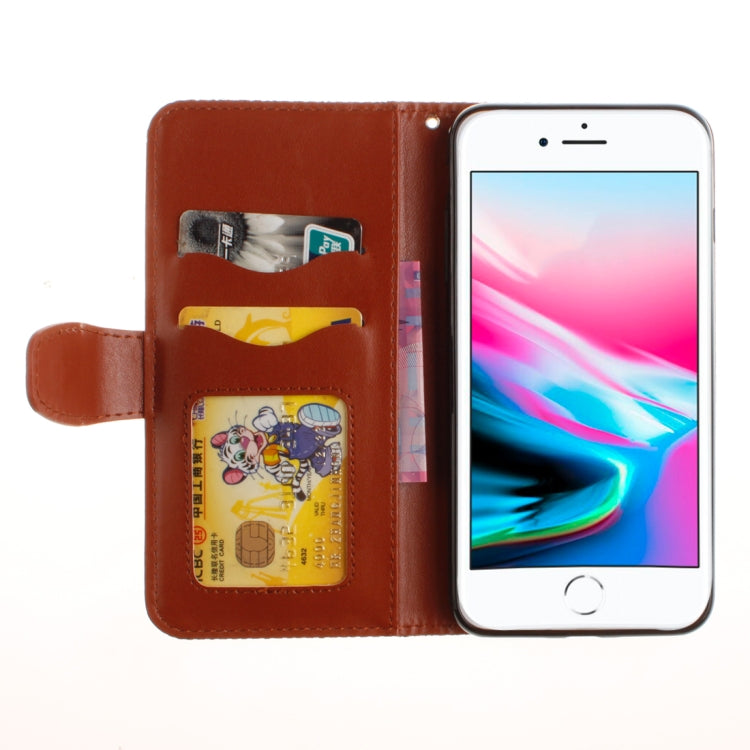 For iPhone 8 Plus & 7 Plus Embossment Mandala Print Horizontal Flip Leather Case with Holder & Card Slots & Wallet & Lanyard