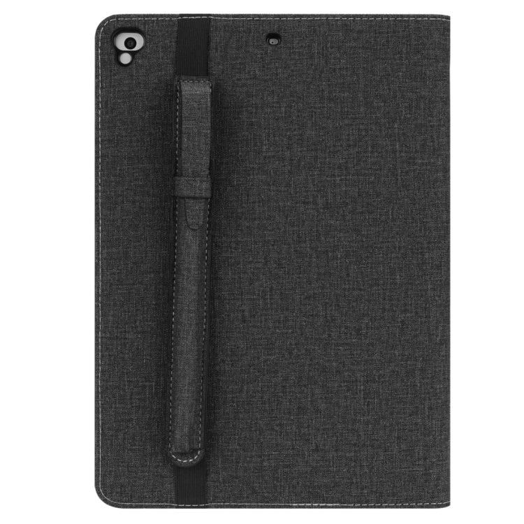 Cloth Pattern PU Case for iPad 9.7 inch (2018) & (2017) & (2016) & iPad Air 2 & iPad Air, with Card Slot & Pen Groove