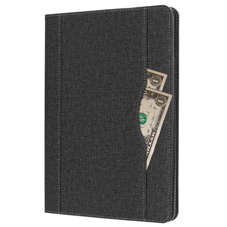 Cloth Pattern PU Case for iPad 9.7 inch (2018) & (2017) & (2016) & iPad Air 2 & iPad Air, with Card Slot & Pen Groove