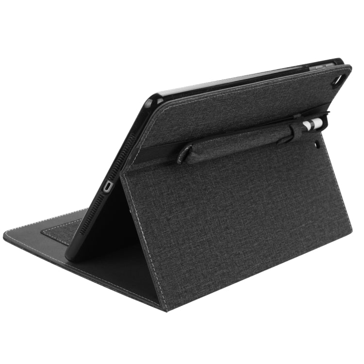 Cloth Pattern PU Case for iPad 9.7 inch (2018) & (2017) & (2016) & iPad Air 2 & iPad Air, with Card Slot & Pen Groove