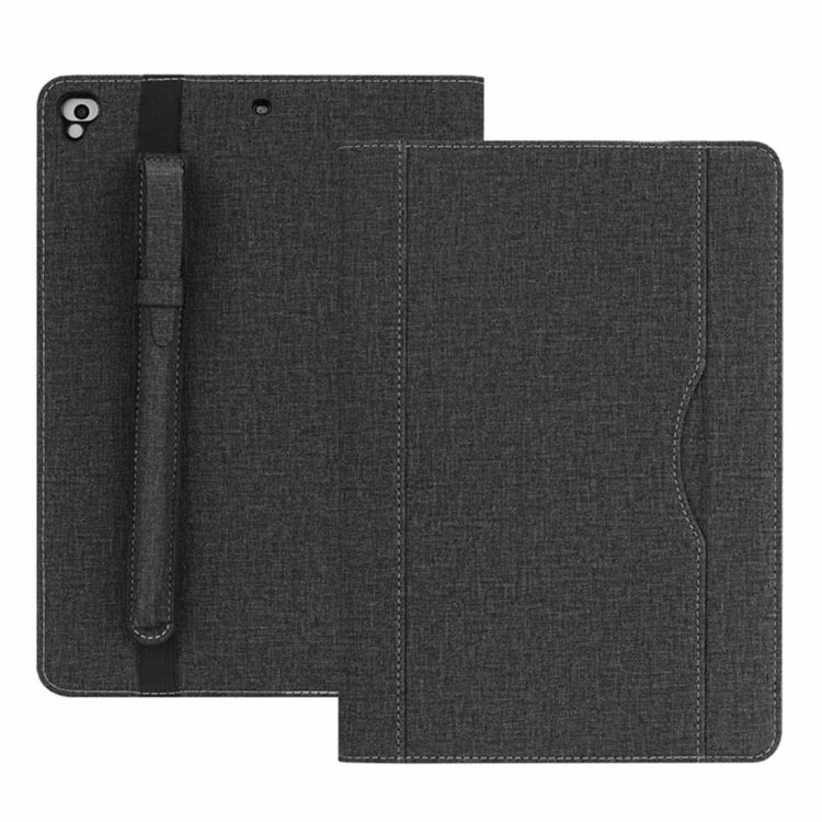 Cloth Pattern PU Case for iPad 9.7 inch (2018) & (2017) & (2016) & iPad Air 2 & iPad Air, with Card Slot & Pen Groove