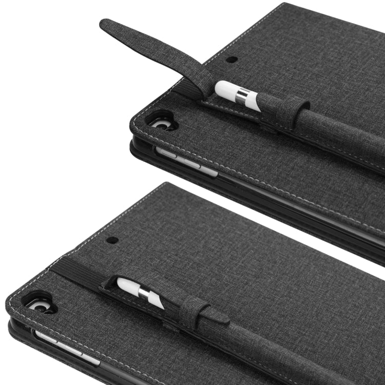 Cloth Pattern PU Case for iPad 9.7 inch (2018) & (2017) & (2016) & iPad Air 2 & iPad Air, with Card Slot & Pen Groove