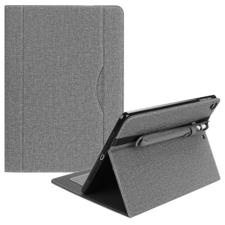 Cloth Pattern PU Case for iPad 9.7 inch (2018) & (2017) & (2016) & iPad Air 2 & iPad Air, with Card Slot & Pen Groove