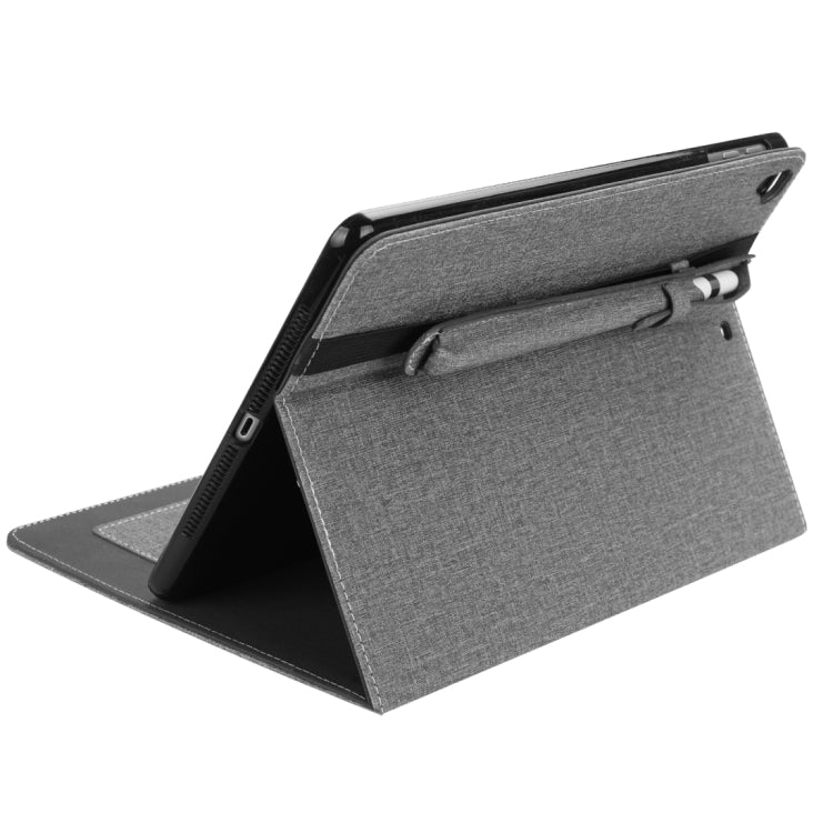 Cloth Pattern PU Case for iPad 9.7 inch (2018) & (2017) & (2016) & iPad Air 2 & iPad Air, with Card Slot & Pen Groove
