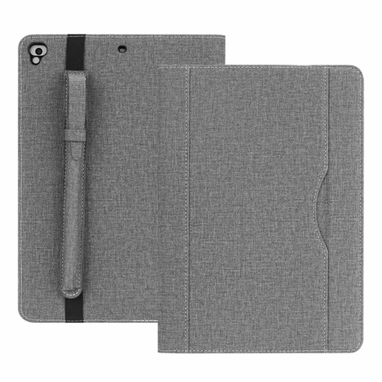 Cloth Pattern PU Case for iPad 9.7 inch (2018) & (2017) & (2016) & iPad Air 2 & iPad Air, with Card Slot & Pen Groove