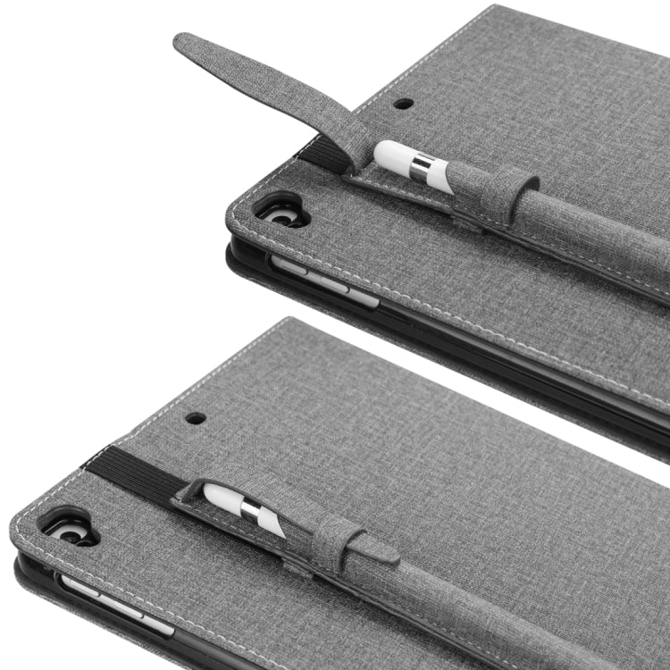 Cloth Pattern PU Case for iPad 9.7 inch (2018) & (2017) & (2016) & iPad Air 2 & iPad Air, with Card Slot & Pen Groove