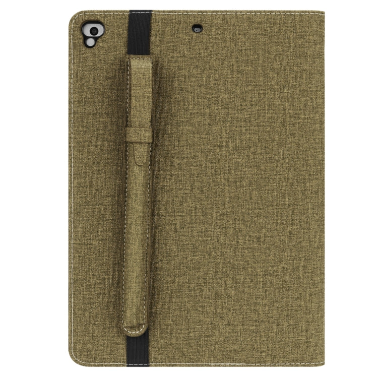 Cloth Pattern PU Case for iPad 9.7 inch (2018) & (2017) & (2016) & iPad Air 2 & iPad Air, with Card Slot & Pen Groove
