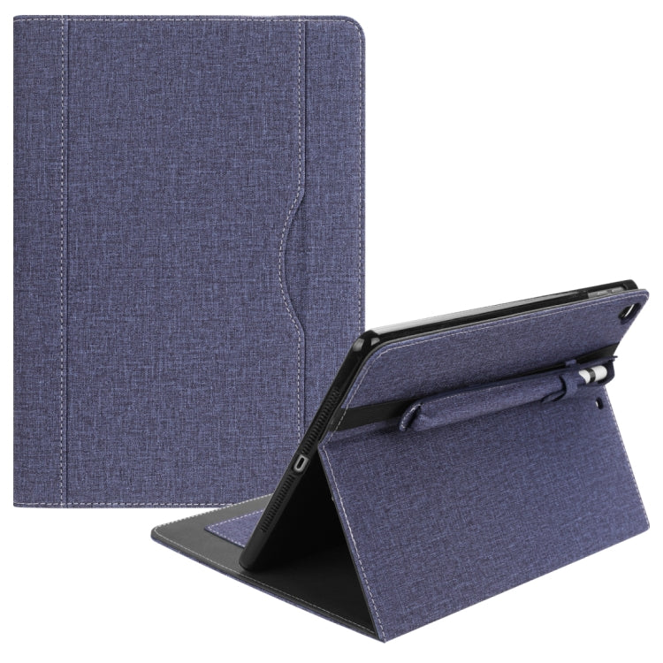 Cloth Pattern PU Case for iPad 9.7 inch (2018) & (2017) & (2016) & iPad Air 2 & iPad Air, with Card Slot & Pen Groove