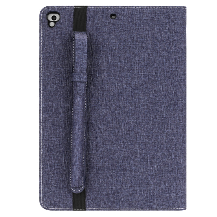 Cloth Pattern PU Case for iPad 9.7 inch (2018) & (2017) & (2016) & iPad Air 2 & iPad Air, with Card Slot & Pen Groove