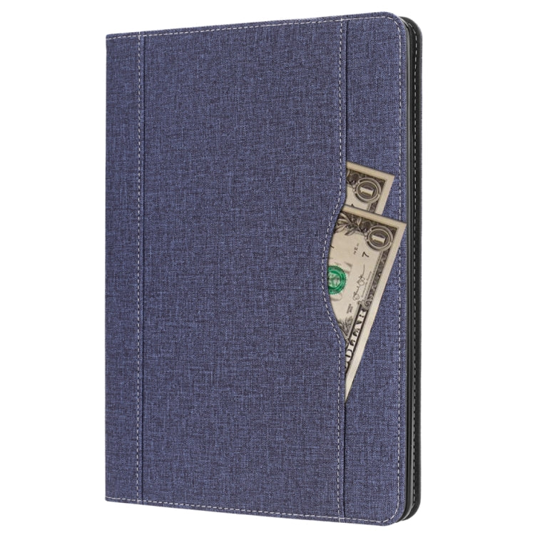 Cloth Pattern PU Case for iPad 9.7 inch (2018) & (2017) & (2016) & iPad Air 2 & iPad Air, with Card Slot & Pen Groove