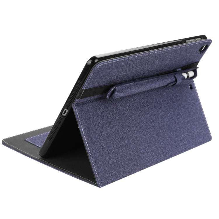 Cloth Pattern PU Case for iPad 9.7 inch (2018) & (2017) & (2016) & iPad Air 2 & iPad Air, with Card Slot & Pen Groove