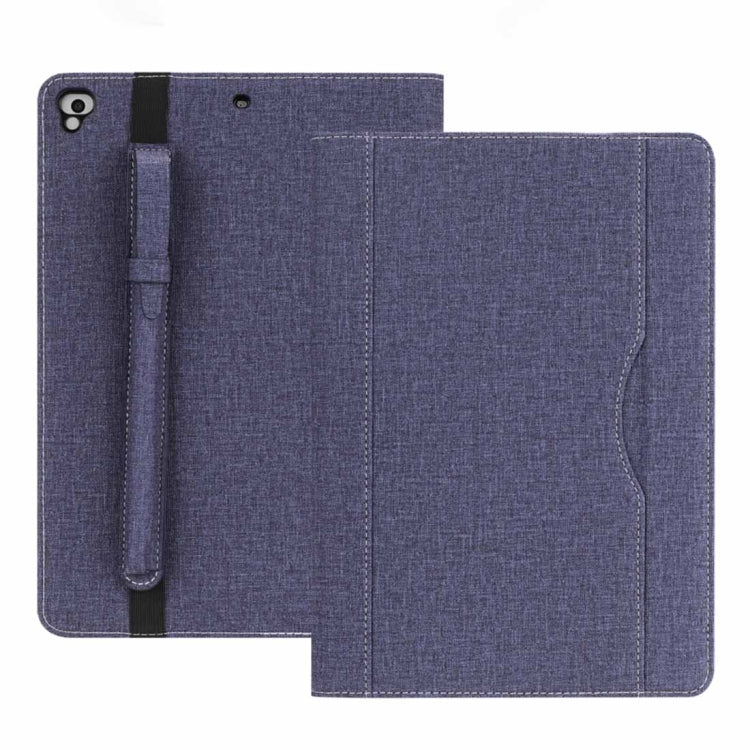 Cloth Pattern PU Case for iPad 9.7 inch (2018) & (2017) & (2016) & iPad Air 2 & iPad Air, with Card Slot & Pen Groove
