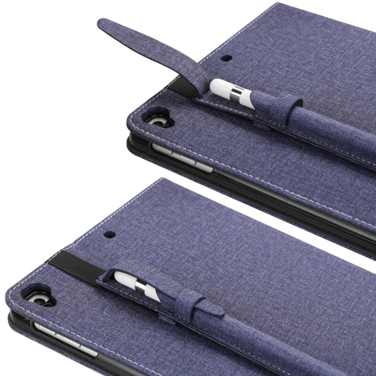 Cloth Pattern PU Case for iPad 9.7 inch (2018) & (2017) & (2016) & iPad Air 2 & iPad Air, with Card Slot & Pen Groove