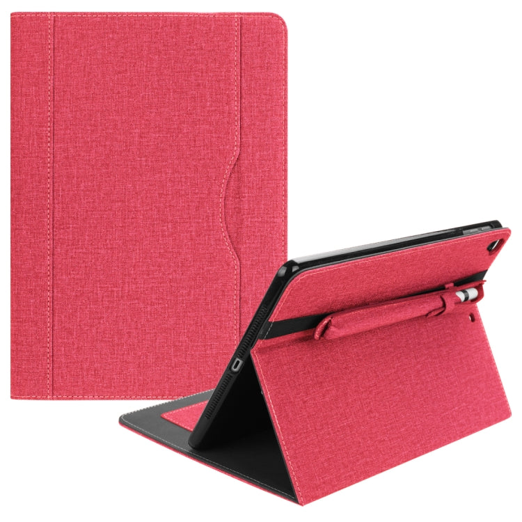 Cloth Pattern PU Case for iPad 9.7 inch (2018) & (2017) & (2016) & iPad Air 2 & iPad Air, with Card Slot & Pen Groove