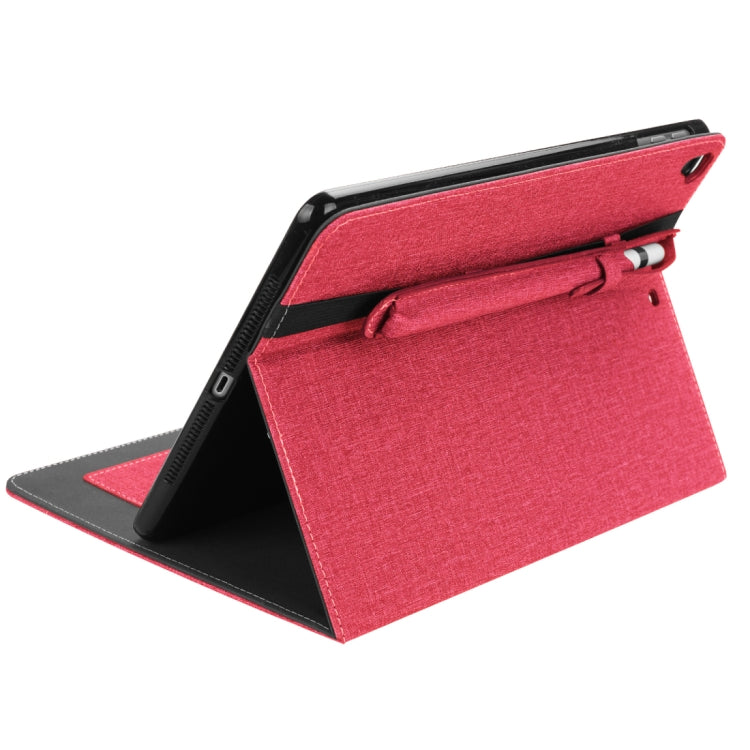 Cloth Pattern PU Case for iPad 9.7 inch (2018) & (2017) & (2016) & iPad Air 2 & iPad Air, with Card Slot & Pen Groove