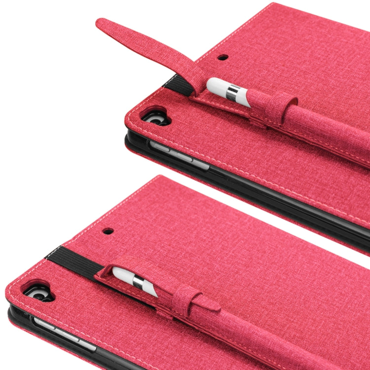 Cloth Pattern PU Case for iPad 9.7 inch (2018) & (2017) & (2016) & iPad Air 2 & iPad Air, with Card Slot & Pen Groove