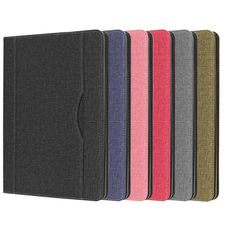 Cloth Pattern PU Case for iPad 9.7 inch (2018) & (2017) & (2016) & iPad Air 2 & iPad Air, with Card Slot & Pen Groove