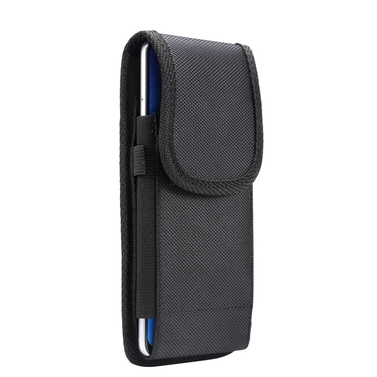 6.9 inch Universal Vertical Nylon Fabric Waist Bag  for Huawei Mate 20 X & Honor 8X Max, Xiaomi Max(Black)