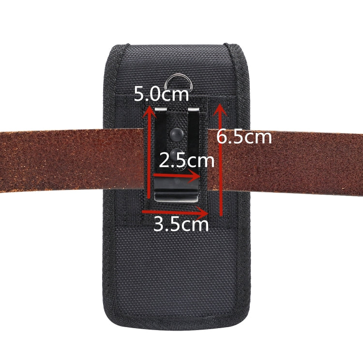 6.9 inch Universal Vertical Nylon Fabric Waist Bag  for Huawei Mate 20 X & Honor 8X Max, Xiaomi Max(Black)