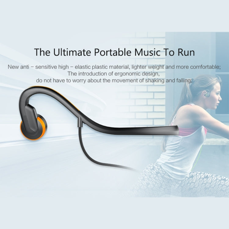 BT-BK Bone Conduction Bluetooth V4.1+EDR Sports Over the Ear Headphone Headset with Mic, For iPhone, Samsung, Huawei, Xiaomi, HTC and Other Smart Phones or Other Bluetooth Audio Devices(Orange)