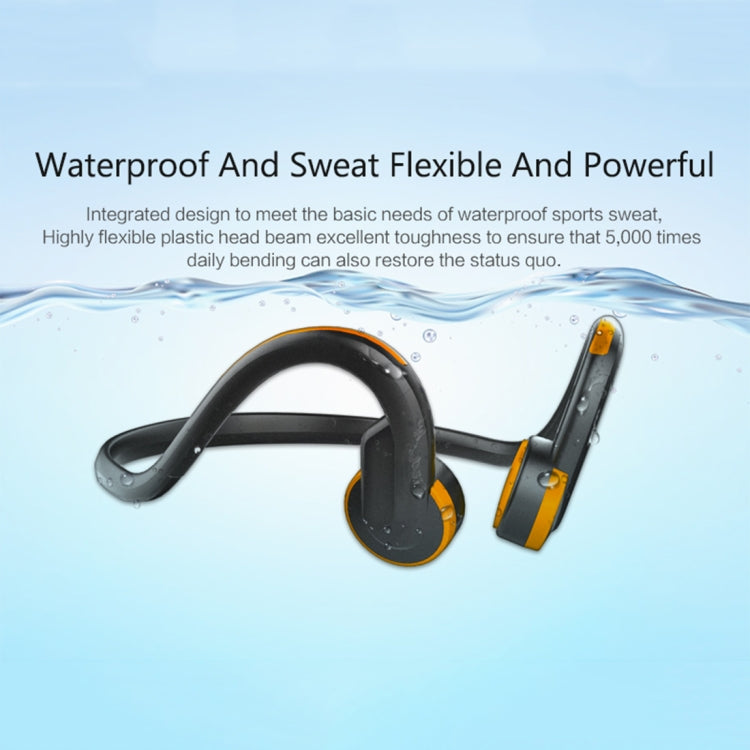 BT-BK Bone Conduction Bluetooth V4.1+EDR Sports Over the Ear Headphone Headset with Mic, For iPhone, Samsung, Huawei, Xiaomi, HTC and Other Smart Phones or Other Bluetooth Audio Devices(Orange)