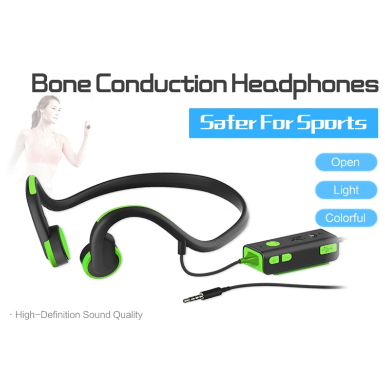 ZH01 Wire Control Bone Conduction 3.5mm Over the Ear Headphone Headset with Mic, For iPhone, Samsung, HTC, Sony and other Smartphones(Red)