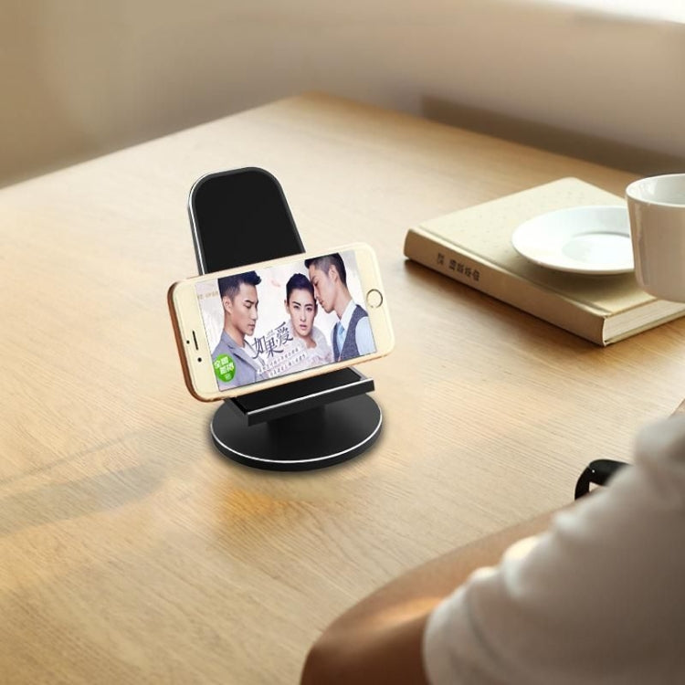 HAMTOD Adjustable 360 Degree Rotation Aluminum Alloy + Silica Gel Stand Desktop Phone Tablet Holder, For iPhone, Galaxy, Sony, Lenovo, HTC, Huawei, and other 3-11 inch Phones and Tablets