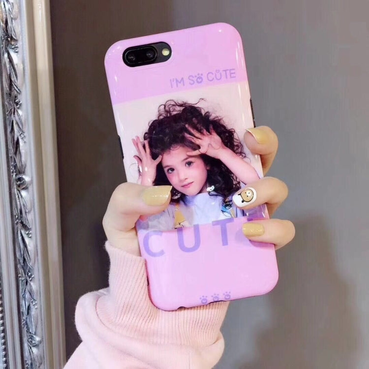For iPhone 8 Plus & 7 Plus IMD Cute Girl Pattern Soft Protective Back Case