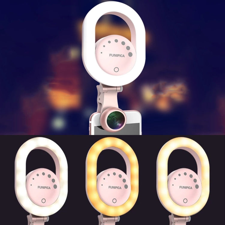 Live Broadcast Selfie Light Beauty LED Flash Light + Phone Lens, for Studio Recording, Live Broadcast, Live Show, KTV, etc.