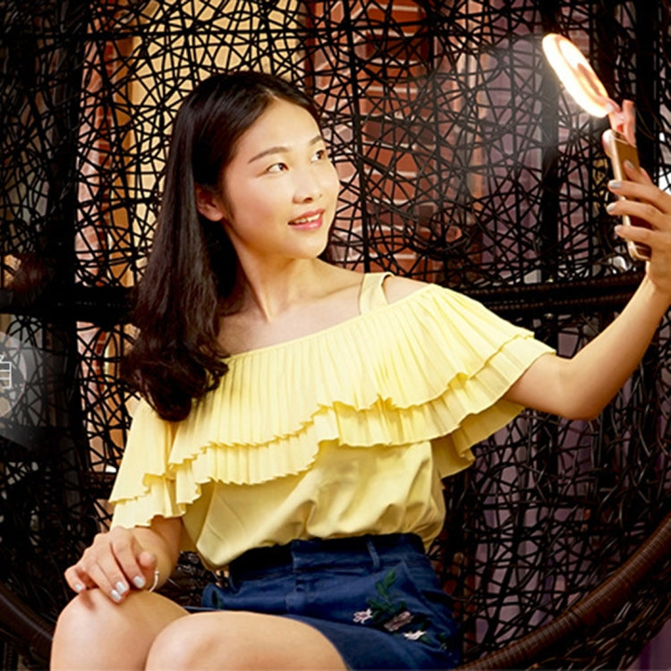 Live Broadcast Selfie Light Beauty LED Flash Light + Phone Lens, for Studio Recording, Live Broadcast, Live Show, KTV, etc.