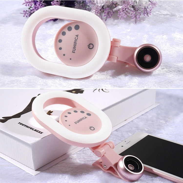 Live Broadcast Selfie Light Beauty LED Flash Light + Phone Lens, for Studio Recording, Live Broadcast, Live Show, KTV, etc.
