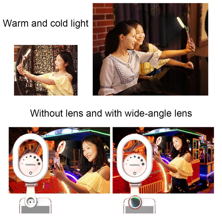 Live Broadcast Selfie Light Beauty LED Flash Light + Phone Lens, for Studio Recording, Live Broadcast, Live Show, KTV, etc.