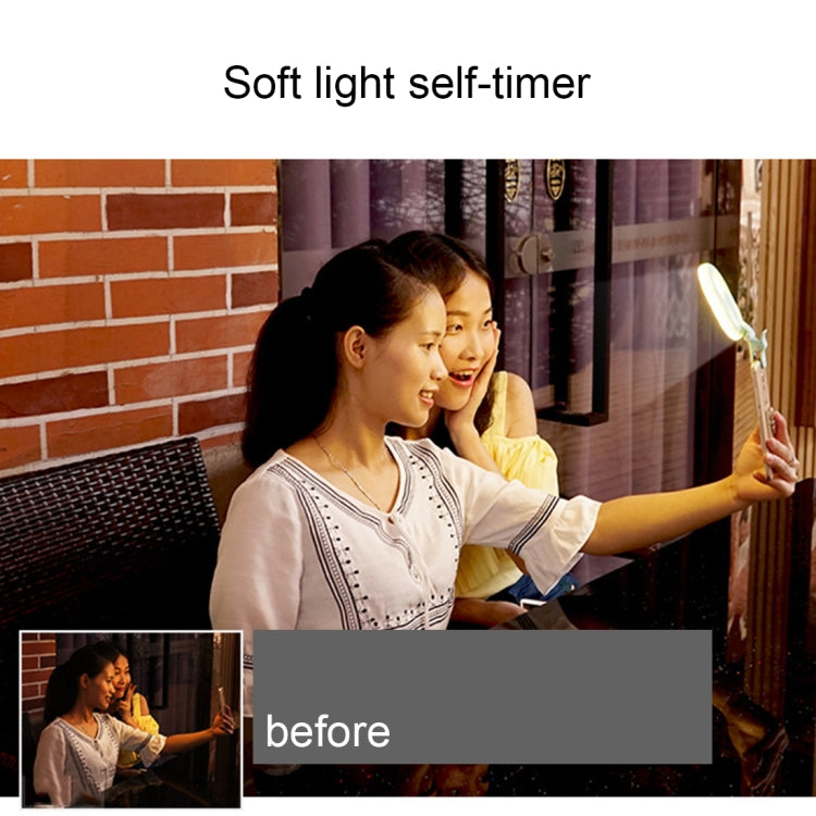 Live Broadcast Selfie Light Beauty LED Flash Light + Phone Lens, for Studio Recording, Live Broadcast, Live Show, KTV, etc.