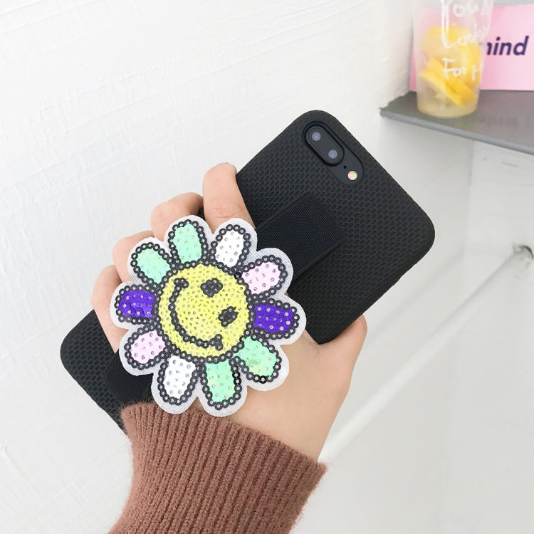 For iPhone 8 Plus & 7 Plus Protective Back Case Cover with Sunflower Wristband