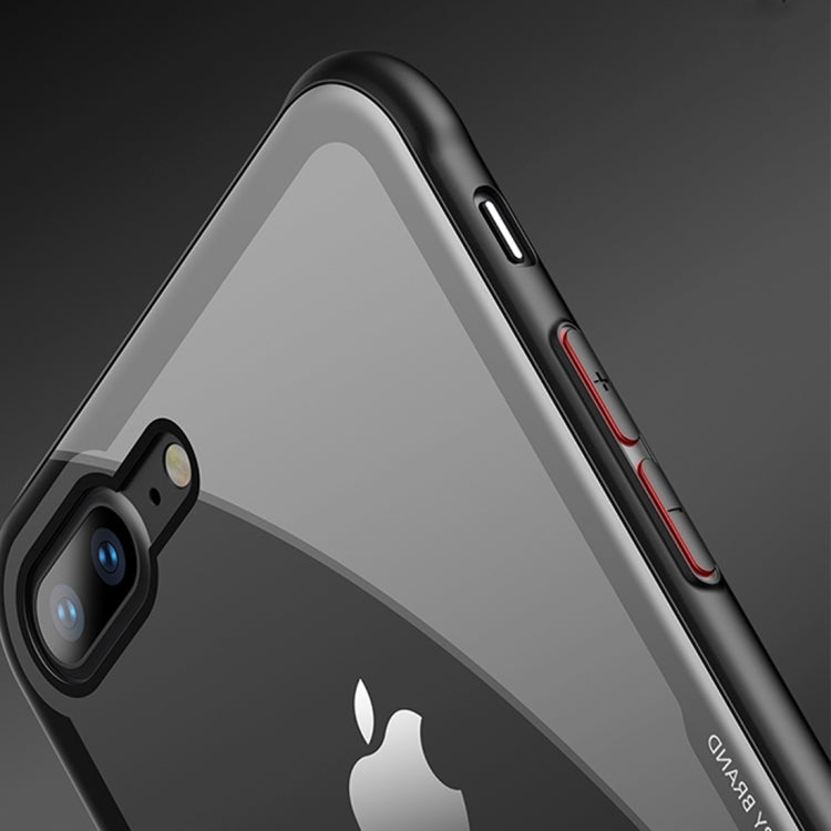 CAFELE for iPhone 8 Plus & 7 Plus TPU + Tempered Glass Shockproof Protective Back Cover Case