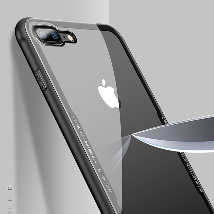 CAFELE for iPhone 8 Plus & 7 Plus TPU + Tempered Glass Shockproof Protective Back Cover Case