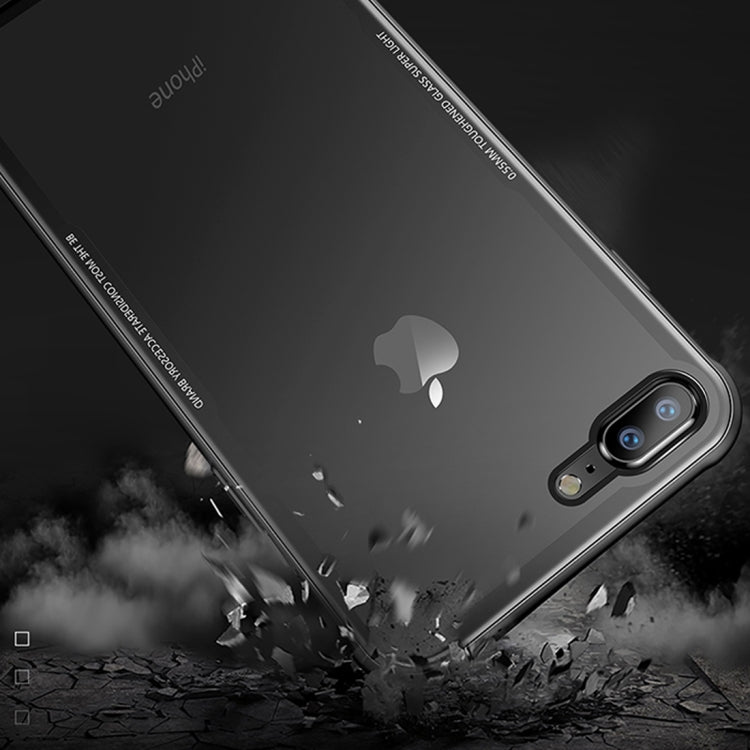 CAFELE for iPhone 8 Plus & 7 Plus TPU + Tempered Glass Shockproof Protective Back Cover Case