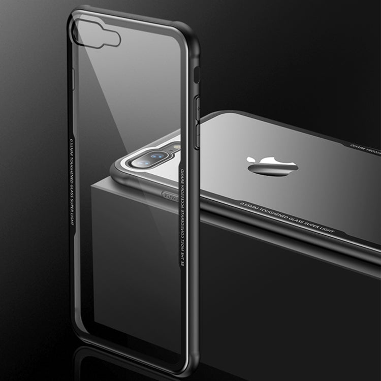 CAFELE for iPhone 8 Plus & 7 Plus TPU + Tempered Glass Shockproof Protective Back Cover Case