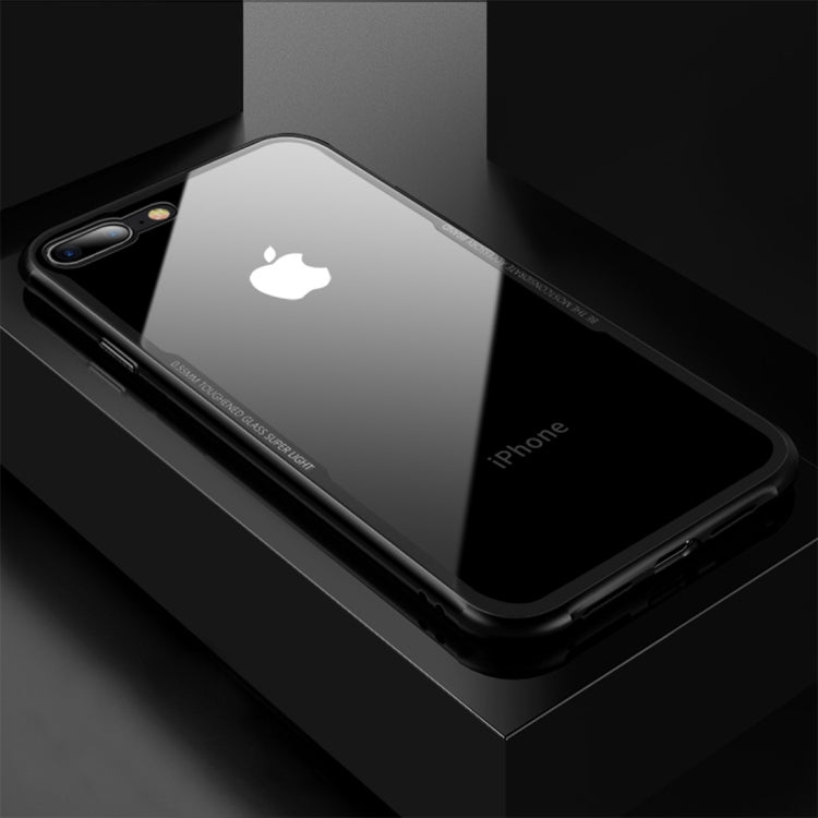 CAFELE for iPhone 8 Plus & 7 Plus TPU + Tempered Glass Shockproof Protective Back Cover Case