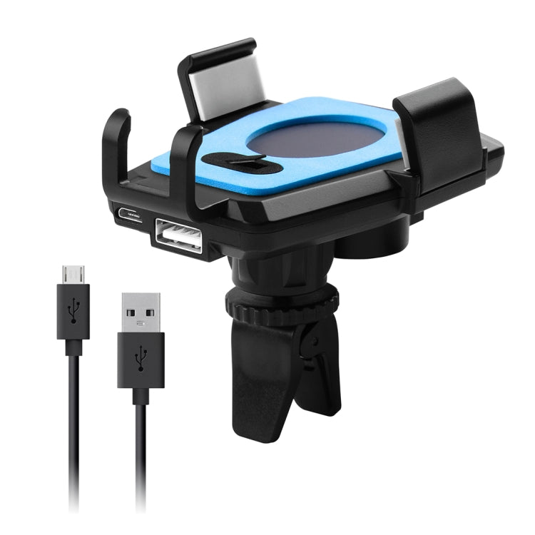 Car Air Outlet Mount DC 5V 2A USB Ports Adjustable Angle Knob Bracket Phone Holder, For iPhone, Samsung, LG, HTC, Huawei and other 2.3-3.5 inch Smartphones