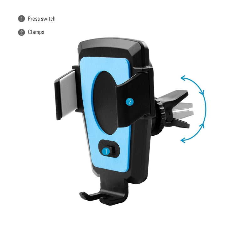 Car Air Outlet Mount DC 5V 2A USB Ports Adjustable Angle Knob Bracket Phone Holder, For iPhone, Samsung, LG, HTC, Huawei and other 2.3-3.5 inch Smartphones