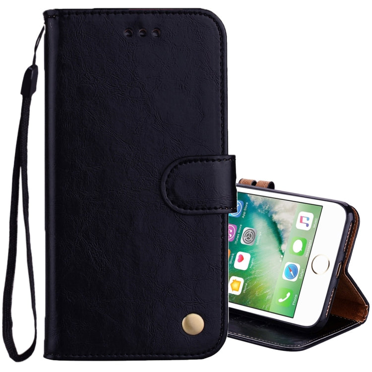 For iPhone 8 Plus & 7 Plus Business Style Oil Wax Texture Horizontal Flip Leather Case with Holder & Card Slots & Wallet