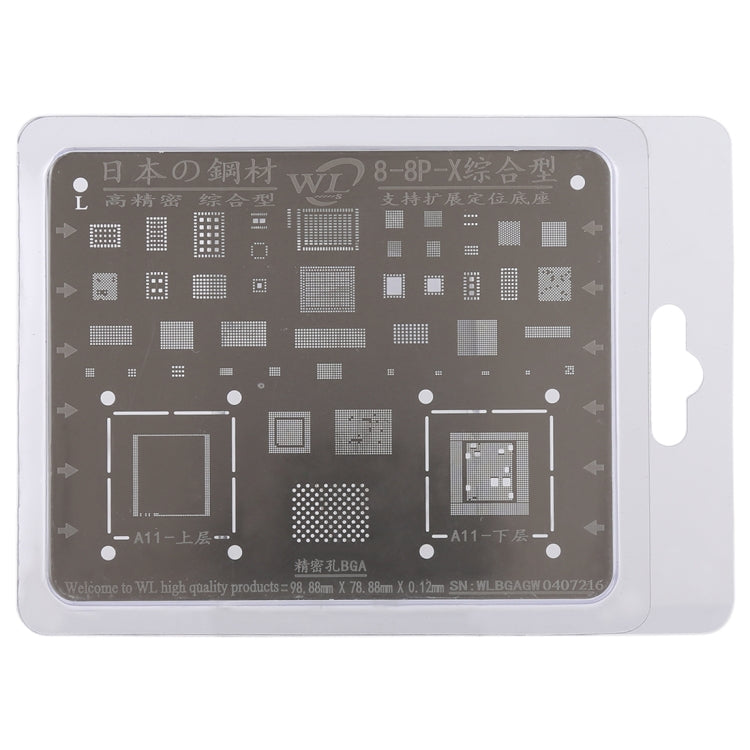 Mobile Phone Rework Repair BGA Reballing Stencils for iPhone X / 8 / 8 Plus